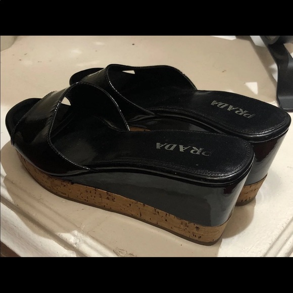 ‼️ SOLD‼️ Prada Wedge Slip on Sandals - Picture 5 of 8